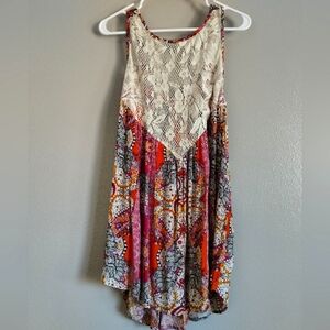 Free People Count Me In Trapeze Tunic Mini Dress